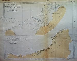 1875 Two Original Maps: C. Weyprecht's Bearings of the North Coast of Novaya Zemlya September & O...