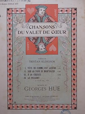 Immagine del venditore per HE Georges Chansons du Valet de Coeur Le Passant Chant Piano 1912 venduto da partitions-anciennes