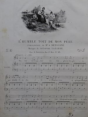 Seller image for LABARRE Thodore L'Humble toit de mon pre Chant Piano ca1830 for sale by partitions-anciennes