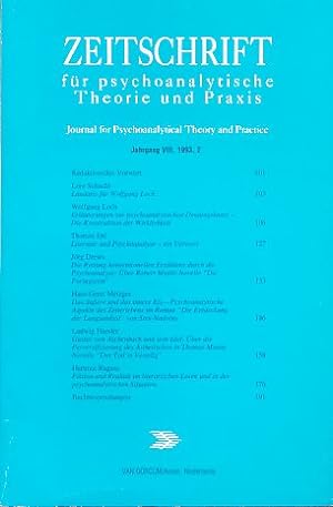 Zeitschrift für psychoanalytische Theorie und Praxis. Jahrgang VIII, 1993, 2. Journal for Psychoa...