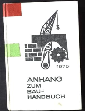 Imagen del vendedor de Anhang zum Bau-Handbuch, 97.Jahrgang a la venta por books4less (Versandantiquariat Petra Gros GmbH & Co. KG)