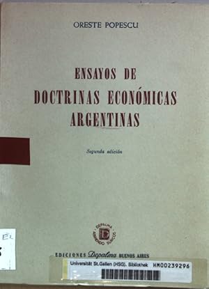 Imagen del vendedor de Ensayos de doctrinas economicas argentinas. a la venta por books4less (Versandantiquariat Petra Gros GmbH & Co. KG)