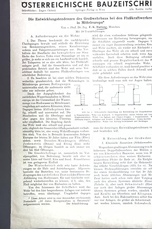 Seller image for Die Entwicklungstendenzen des Growehrbaus bei den Flukraftwerken in Mitteleuropa; Sonderabdruck aus: sterreichische Bauzeitschrift for sale by books4less (Versandantiquariat Petra Gros GmbH & Co. KG)