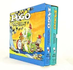 Seller image for Pogo Through the Wild Blue Yonder and Pogo Bona Fide Balderdash The Complete Syndicated Comic Strips Volumes 1 & 2 in Slipcase. for sale by Adelaide Booksellers
