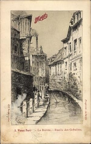 Künstler Ansichtskarte / Postkarte Fraipont, G., Paris, La Bievre, Ruelle des Gobelins