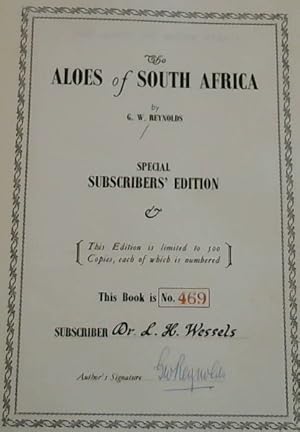 Image du vendeur pour The Aloes of South Africa mis en vente par Chapter 1