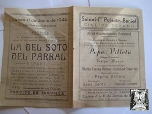 Folleto Publicidad - Advertising Brochure : SALON Hnos PUJANTE BENIEL. 1945