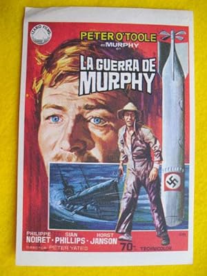 Folleto de mano cine - Cinema hand brochure :LA GUERRA DE MURPHY. Dibujo JANO