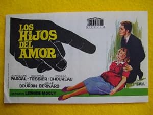 Folleto de mano cine - Cinema hand brochure : LOS HIJOS DEL AMOR. Dibujo de JANO