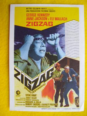 Folleto de mano cine - Cinema hand brochure : ZIGZAG (Falso Testimonio)