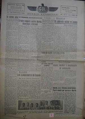 Seller image for GOL DIARIO DEPORTIVO. Ao 1 nm 111 jueves 12 diciembre 1940 for sale by LIBRERA MAESTRO GOZALBO