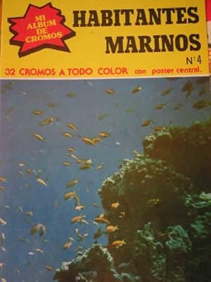 Album Cromos - HABITANTES MARINOS Nº4 - Completo, nuevo con los cromos sin recortar ni pegar