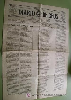 DIARIO DE REUS de Avisos y Noticias. Mayo 1911. nº 112