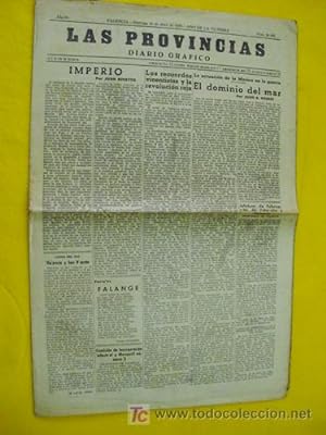LAS PROVINCIAS. Diario Gráfico. 16 abril 1939.