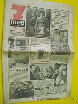 7 FECHAS. El Periódico de Toda la Semana. Nº 523. Octubre 1959