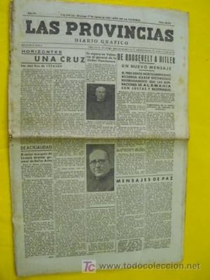 LAS PROVINCIAS. Diario Gráfico. 27 Agosto 1939.