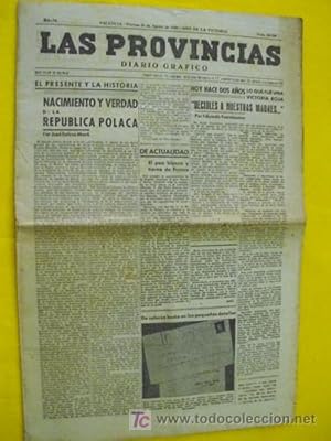 LAS PROVINCIAS. Diario Gráfico. 25 Agosto 1939.