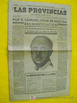 LAS PROVINCIAS. Diario Gráfico. 11 Agosto 1939.