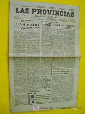 LAS PROVINCIAS. Diario Gráfico. 10 Agosto 1939.