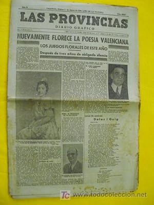 LAS PROVINCIAS. Diario Gráfico. 1 Agosto 1939.