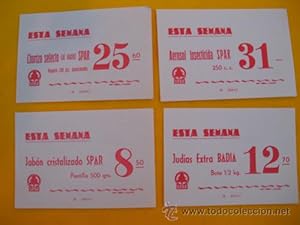 4 Pequeños CARTELES Publicidad - 4 little Poster Advertising : SPAR 1967