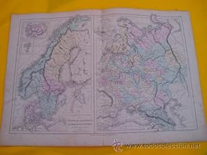 Antiguo Mapa - Old Map : ÉTATS SCANDINAVES, RUSSIE