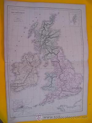 Antiguo Mapa - Old Map : ILLES BRITANIQUES