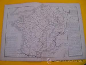 Antiguo Mapa - Old Map : CARTE PHYSIQUE DE LA FRANCE