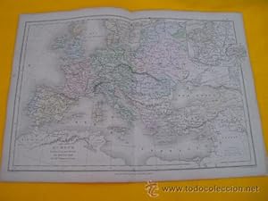 Antiguo Mapa - Old Map : EUROPE pendant la dernière Période du Moyen - Âge
