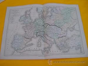 Antiguo Mapa - Old Map : EUROPE FÉODALE en 1328
