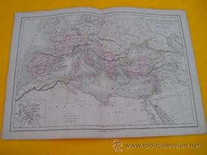 Antiguo Mapa - Old Map : BASSIN DE LA MÉDITERRANÉE Pour les Guerres de la République Romaine