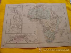 Antiguo Mapa - Old Map : Carte Physique et Politique l'AFRIQUE