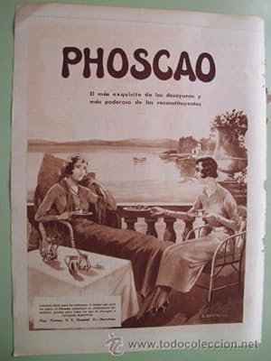 Antigua Hoja Publicidad - Old Sheet of Advertising : PHOSCAO