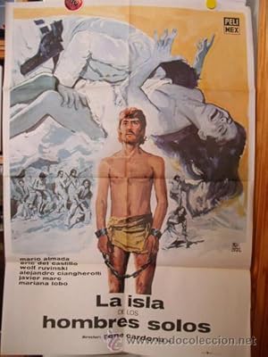 Seller image for Cartel cine - Movie Poster : LA ISLA DE LOS HOMBRES SOLOS - Original for sale by LIBRERA MAESTRO GOZALBO