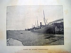 Antigua lámina fotografía - Old plate photography : Puerto del Rosario, Embarcaderos - ROSARIO (A...