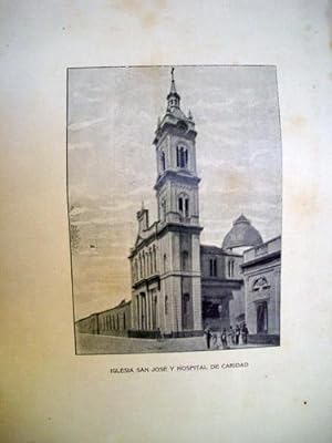 Antigua lámina fotografía - Old plate photography : Iglesia San José y Hospital de Caridad - ROSA...