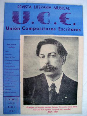 Revista Literaria Musical U.C.E. Unión Compositores Escritores nº86, marzo 1957