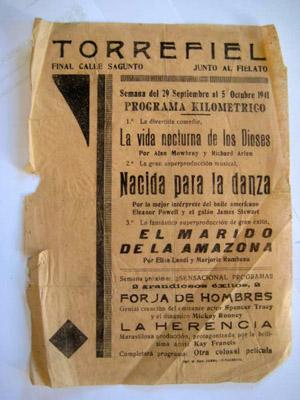 Cartel - Poster : TORREFIEL, VALENCIA. 1941.