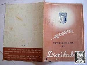 Programa - Program : PROMULGACION DE DIGNIDADES. COLEGIO DE SAN JOSÉ. VALENCIA 1952