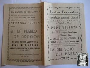 Folleto Publicidad - Advertising Brochure : TEATRO CERVANTES. TOLEDO. 1946