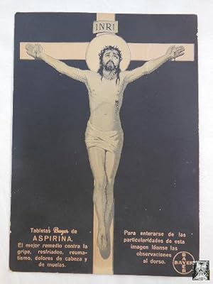 Antigua Tarjeta Publicidad - Old Advertising Card : CRISTO. ASPIRINA