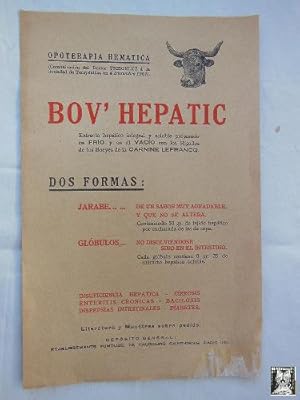 Folleto Publicidad - Advertising Brochure :BOV' HEPATIC