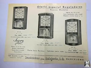 Antiguo folleto publicidad - Old advertising brochure : REGULADORES SUPRE. Relojes