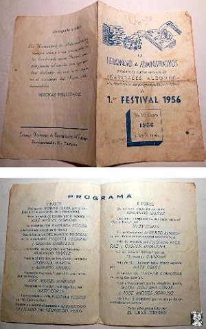 Folleto Publicidad - Advertising Brochure : 1er FESTIVAL 1956. NAVIDADES ALEGRES.