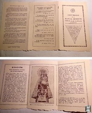 Folleto Religioso - Religious Brochure : RECUERDO DE LA SANTA MISIÓN Celebrada en el Arzobispo de...