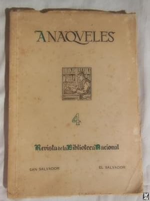 ANAQUELES. REVISTA DE LA BIBLIOTECA NACIONAL. Epoca V, Número 4, Mayo de 1953 - Abril de 1954