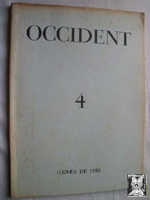 OCCIDENT. Revista catalana en el exilio Nº 4. Gener 1950