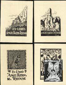 XII EX - LIBRIS MONTSERRATINS. 3ª Serie. Dibuixats a la ploma per JOAN MAS I MASCARO