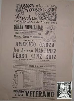 CARTEL PLAZA DE TOROS VISTA-ALEGRE, 5 de mayo 1957