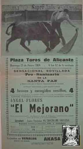 CARTEL PLAZA DE TOROS DE ALICANTE 21 enero 1968